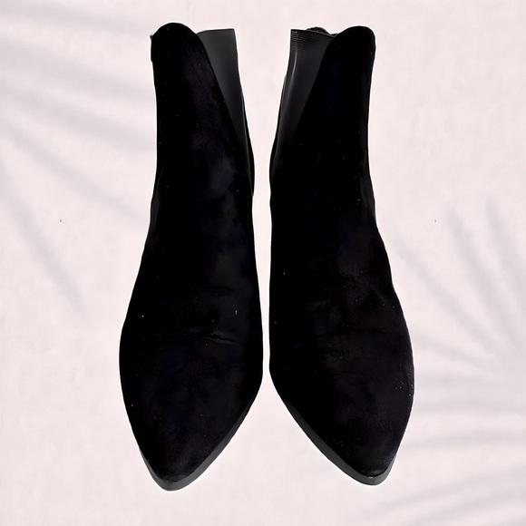 Stuart Weitzman Black Suede Chelsea Ankle Booties - Picture 3 of 9